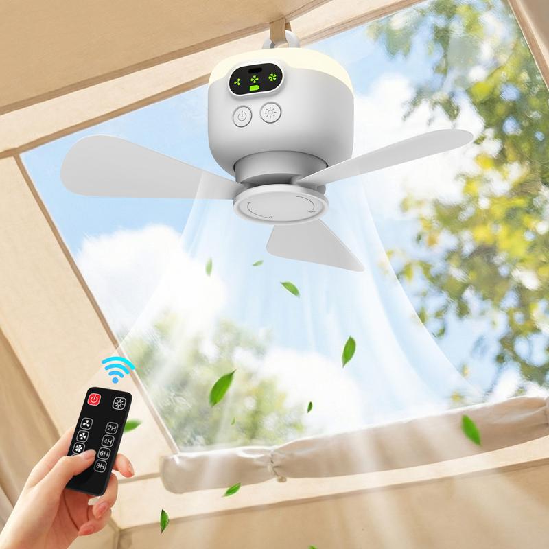 BreezeLight™ Plafondventilator met LED – Draadloos, Stil & Oplaadbaar