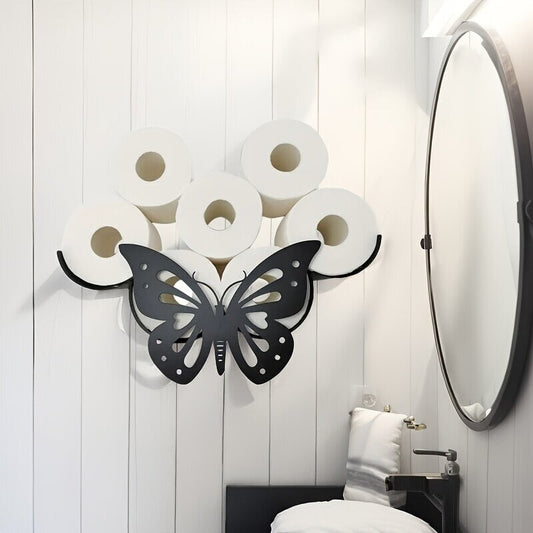 ButterflyBeau™ Vlinder Toiletrolhouder – Stijlvol & Ruimtebesparend Wandrek