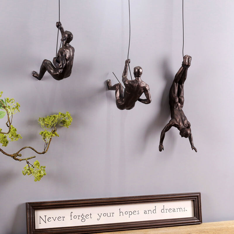 InspireClimb™ Klimkunst Wandsculptuur | Handgemaakt & Inspirerend