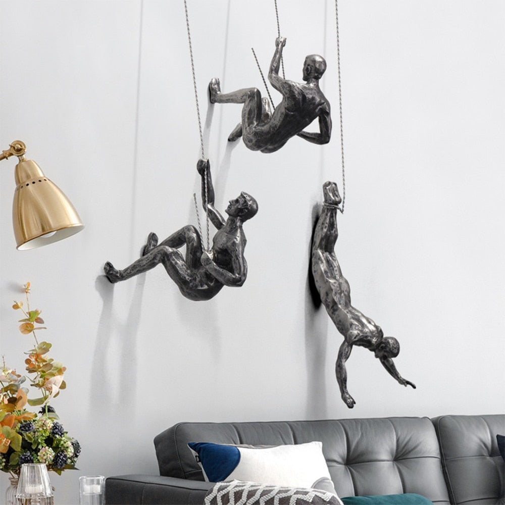 InspireClimb™ Klimkunst Wandsculptuur | Handgemaakt & Inspirerend