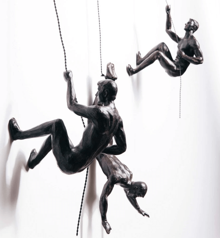 InspireClimb™ Klimkunst Wandsculptuur | Handgemaakt & Inspirerend