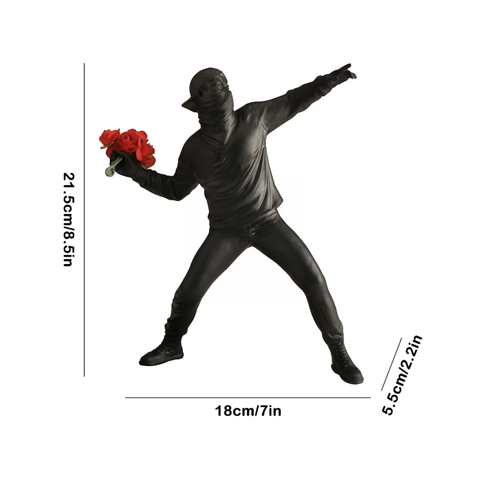 ArtVibe™ Banksy Bloemenwerper Standbeeld