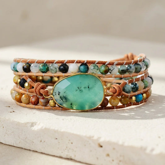 Aarde & Vuur — Jaspis Wrap Armband