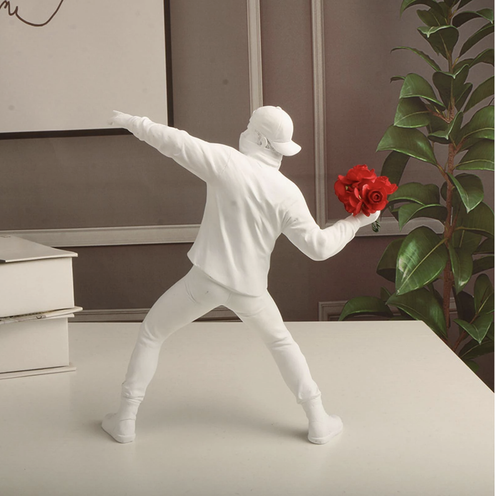 ArtVibe™ Banksy Bloemenwerper Standbeeld