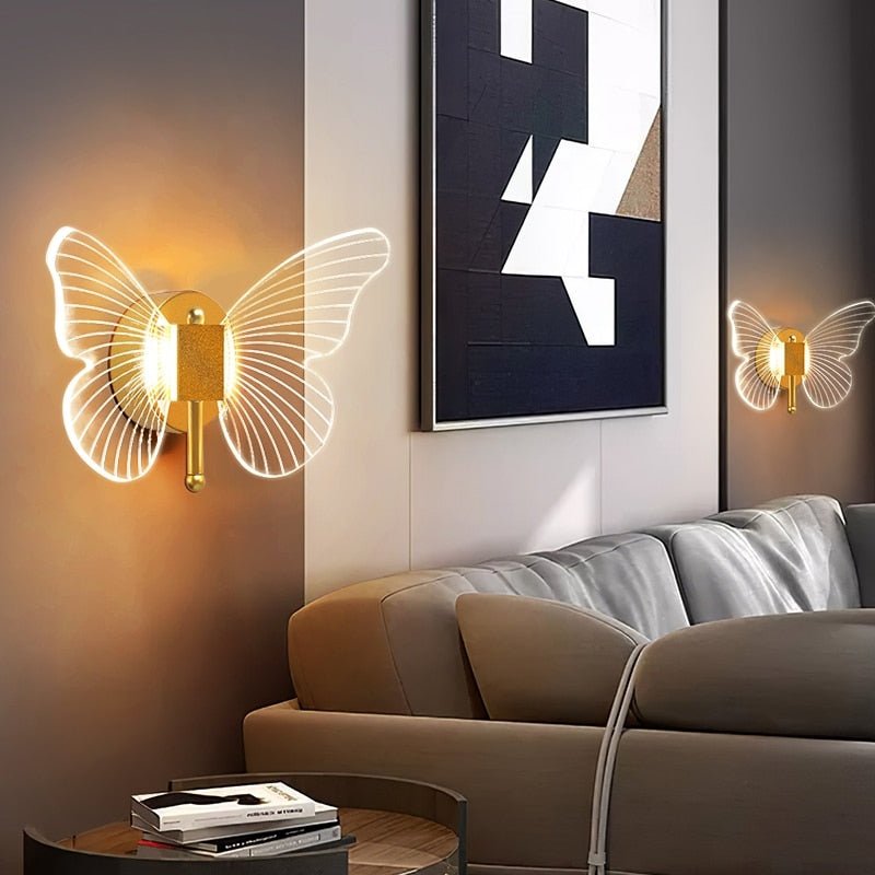 LumiFlair™ Wandlamp met Vlinderontwerp – Gouden LED Wandverlichting voor een Stijlvol Interieur
