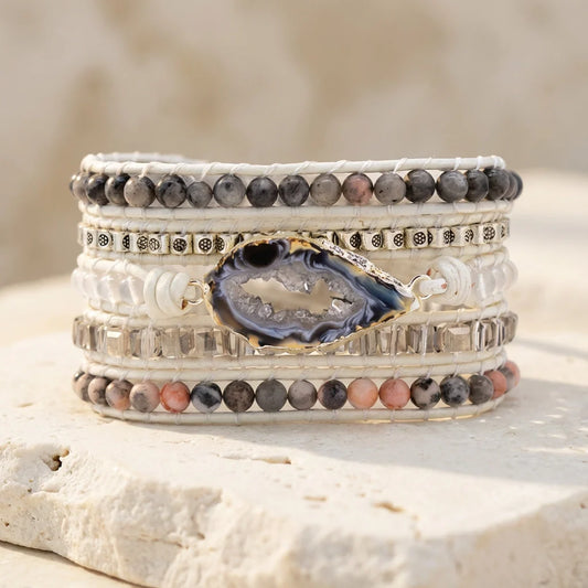 Magische Mix — Veelkleurige Natuursteen Armband