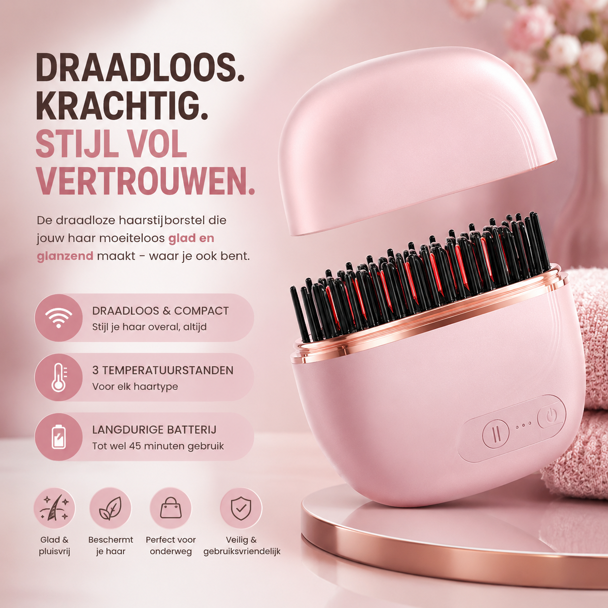 PocketGlow™ Stijlborstel