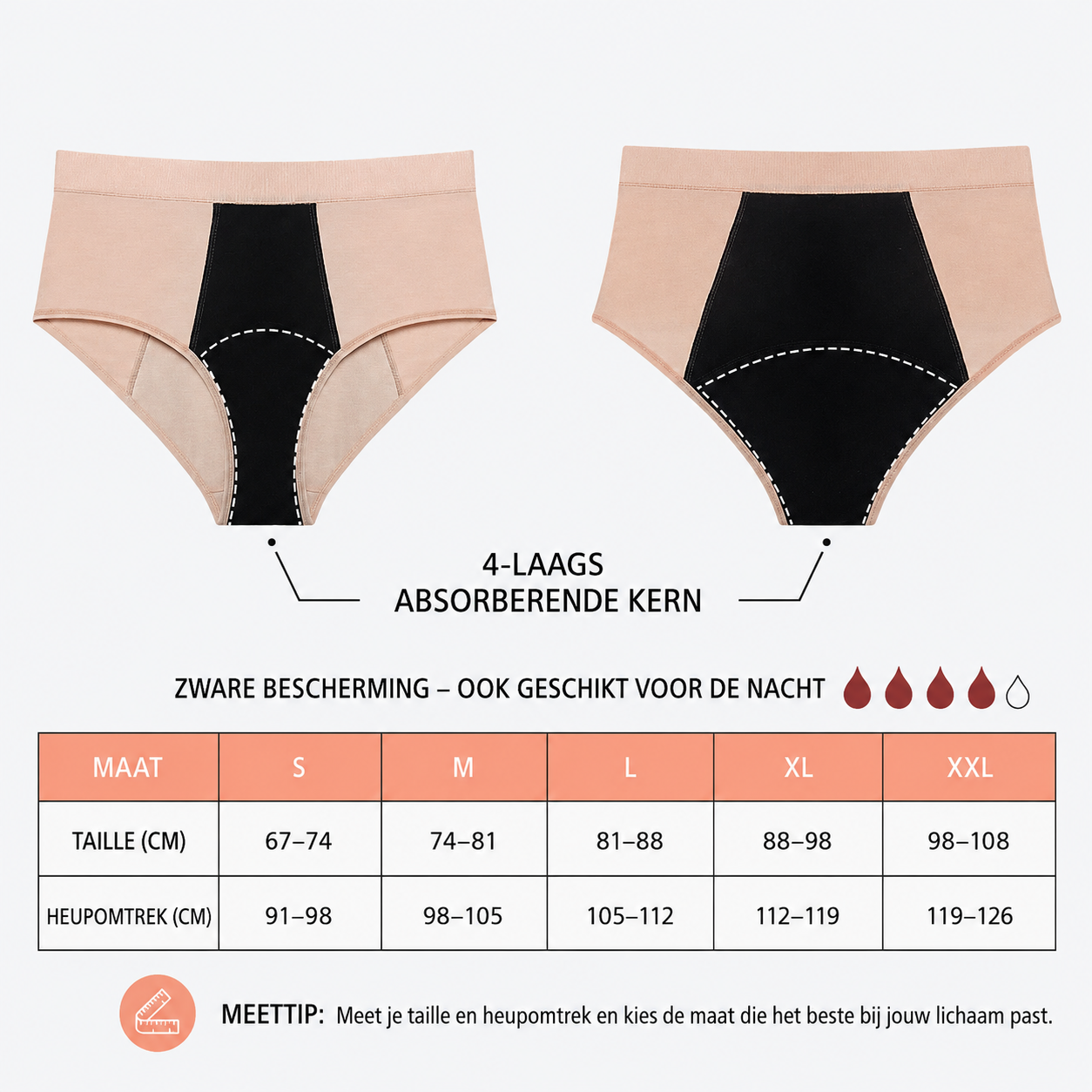 Premium 3 Pack Menstruatie Ondergoed