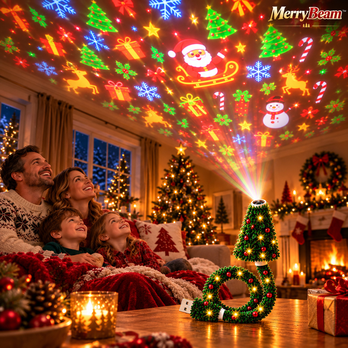 Merry Beam- USB Kerstprojector
