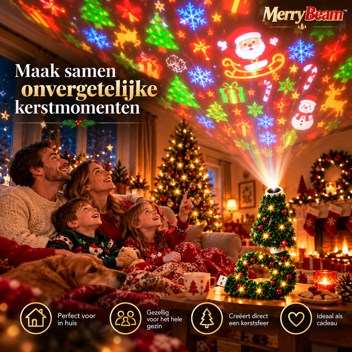 Merry Beam- USB Kerstprojector