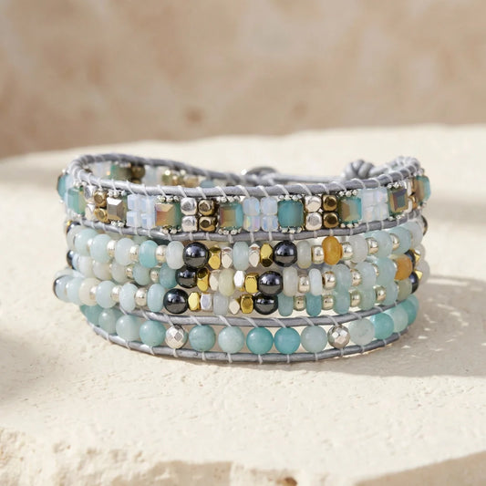 Adem van de Aarde — Amazoniet Armband
