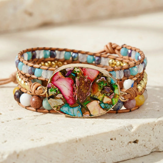 Goddelijke Krijger — Jaspis & Regaliet Armband