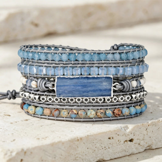 Hemelse Helderheid — Blauwe Topaas Armband