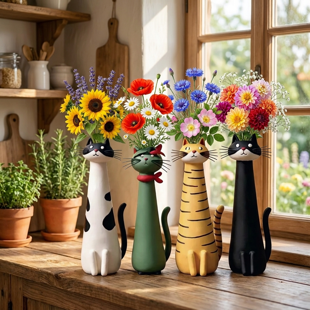 PurrfectVase™ Vrolijke Kattenvaas