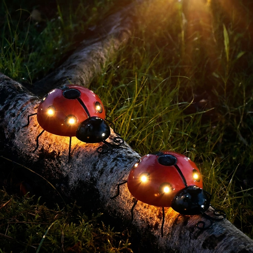 SunnyGlow™ Zonne-energie Lieveheersbeestje Tuinlamp