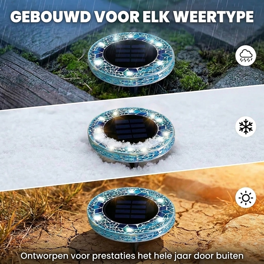 MosaicGlow™ Luxe Solar Tuinlampen