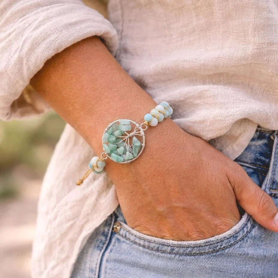 Amazonite Tree of Life Bracelet