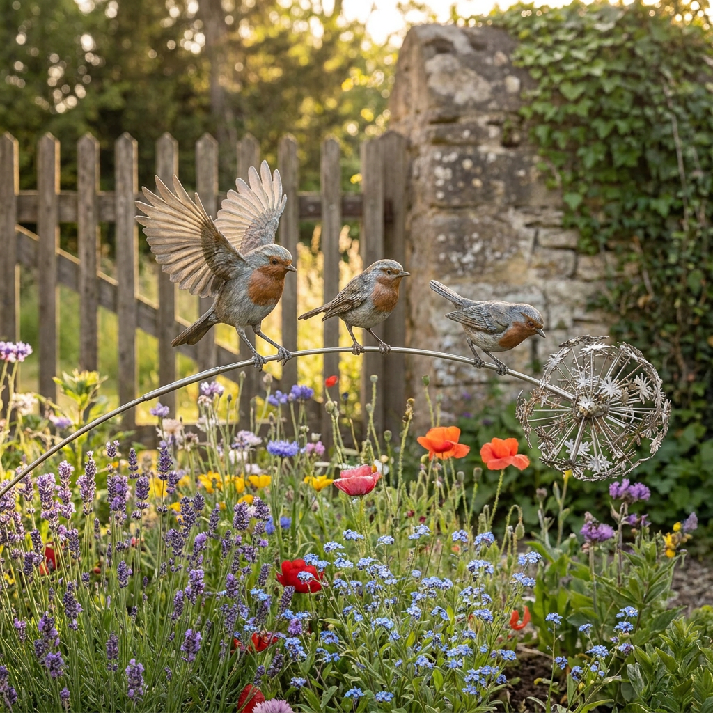 GardenJoy™ Roodborstjes Tuindecoratie