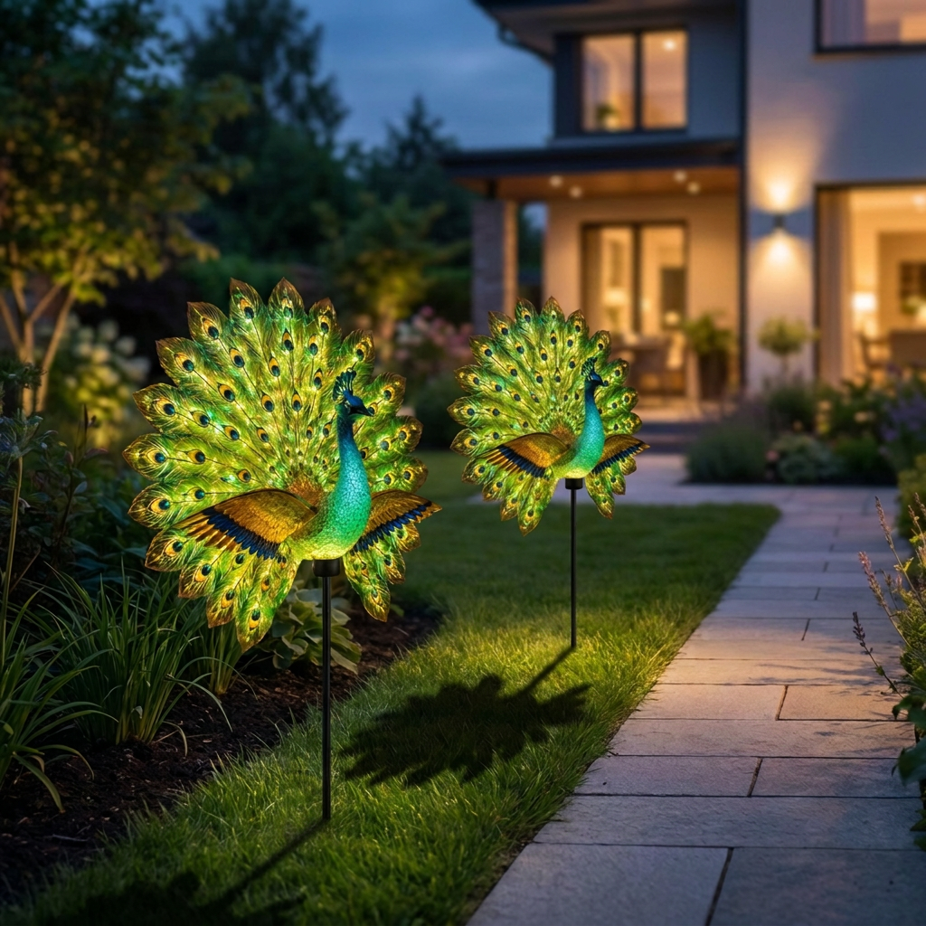 LuminousPeacock™ Lichtgevende Decoratieve Pauw