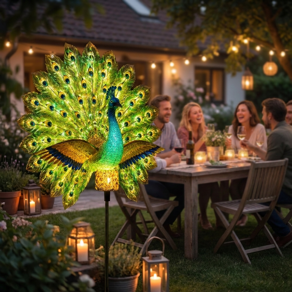 LuminousPeacock™ Lichtgevende Decoratieve Pauw
