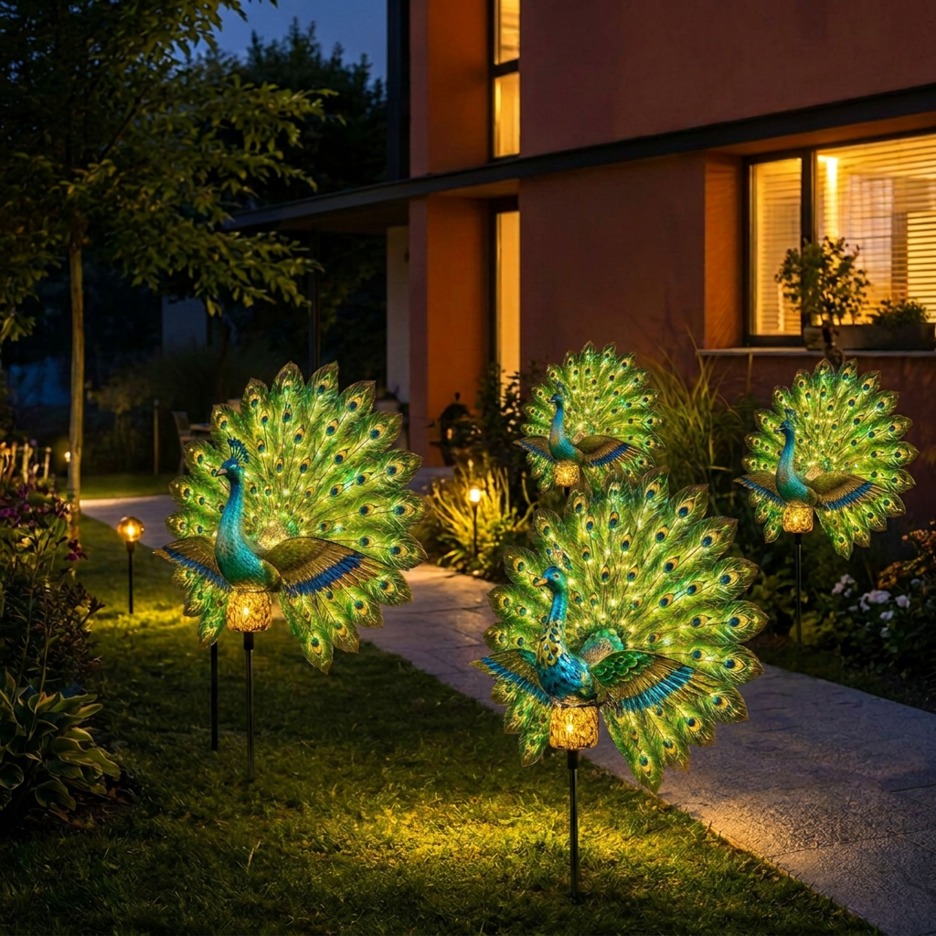 LuminousPeacock™ Lichtgevende Decoratieve Pauw