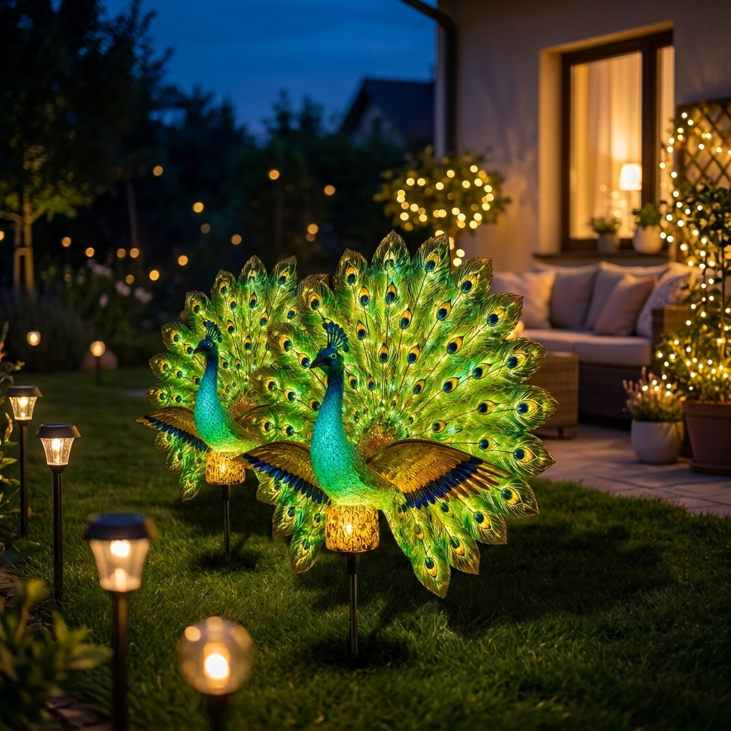LuminousPeacock™ Lichtgevende Decoratieve Pauw