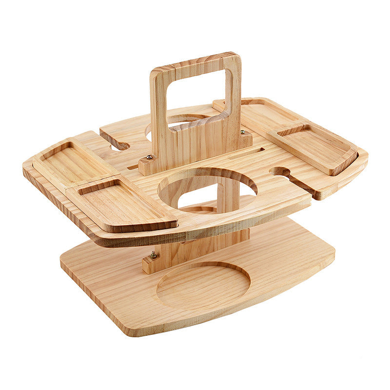 PicnicPal™ Houten Picknicktafel met Wijnhouder