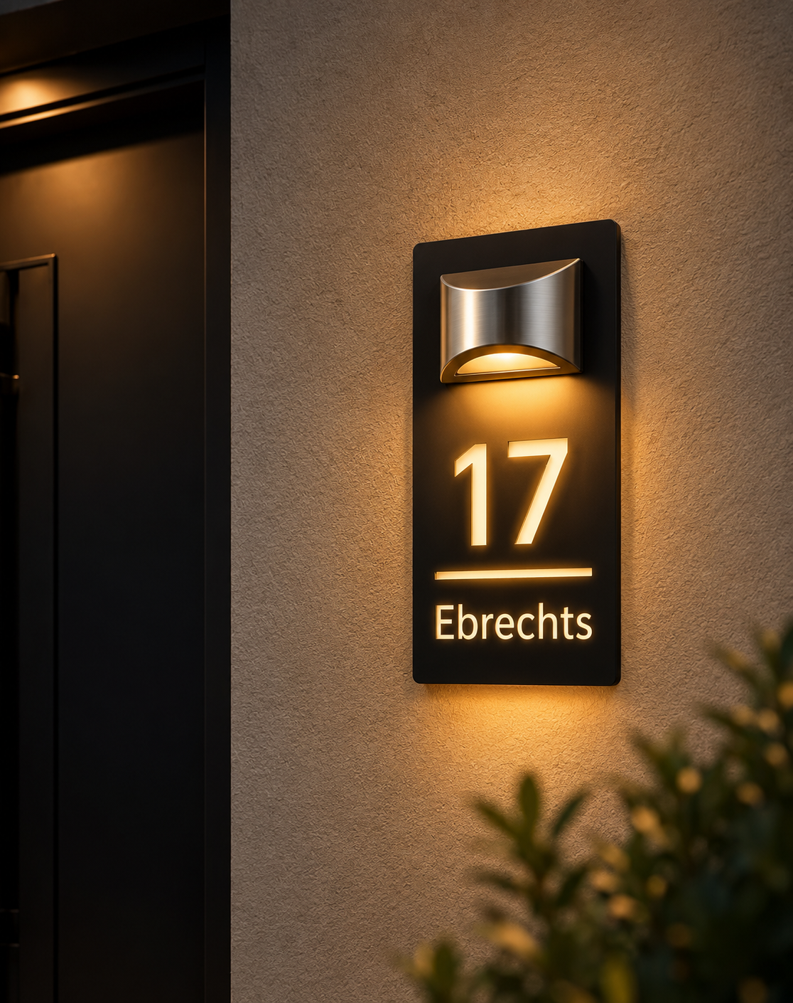 Productvoorbeeld van een huisnummerbord