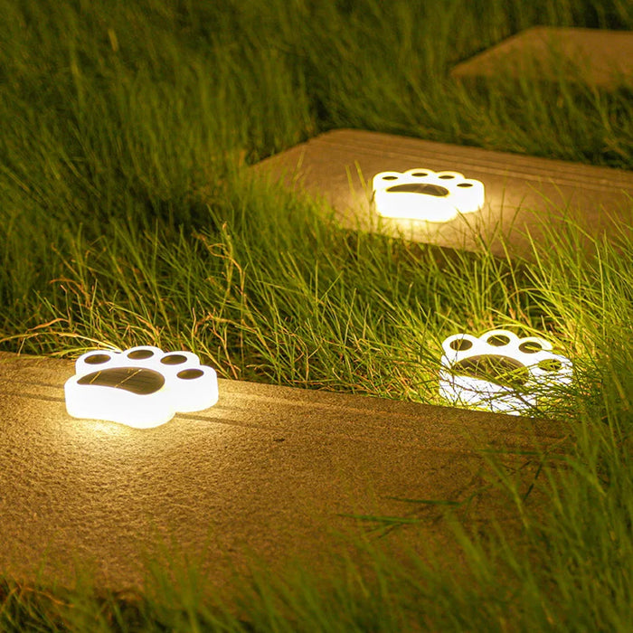 EcoGlow™ Solar Pootafdrukverlichting – Set van 4 | Sfeervolle LED Tuinverlichting op Zonne-energie
