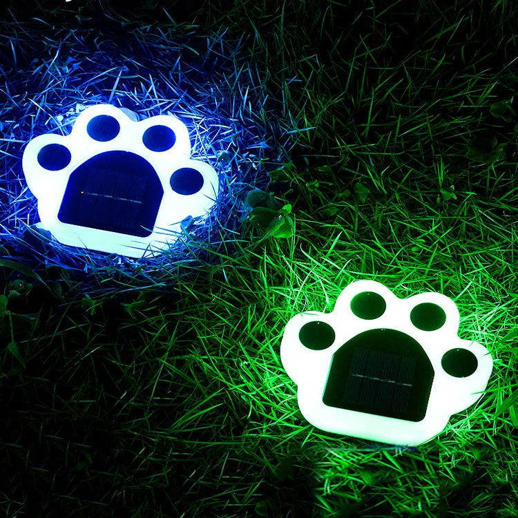 EcoGlow™ Solar Pootafdrukverlichting – Set van 4 | Sfeervolle LED Tuinverlichting op Zonne-energie