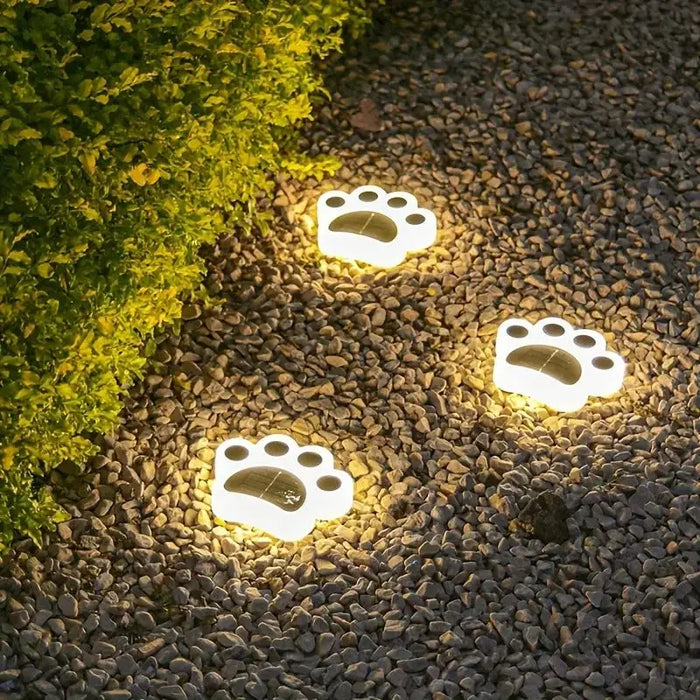 EcoGlow™ Solar Pootafdrukverlichting – Set van 4 | Sfeervolle LED Tuinverlichting op Zonne-energie