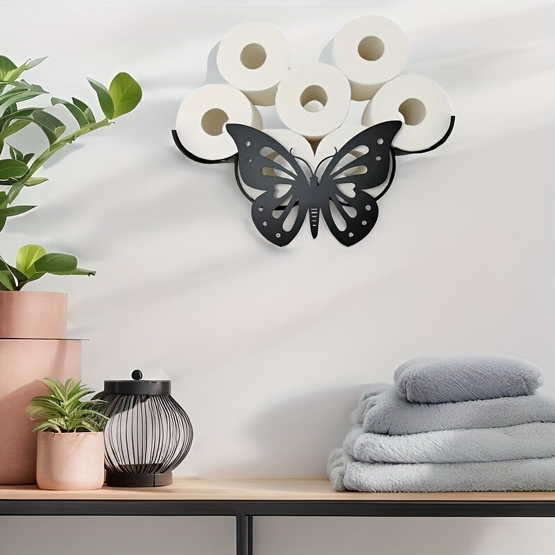 ButterflyBeau™ Vlinder Toiletrolhouder – Stijlvol & Ruimtebesparend Wandrek