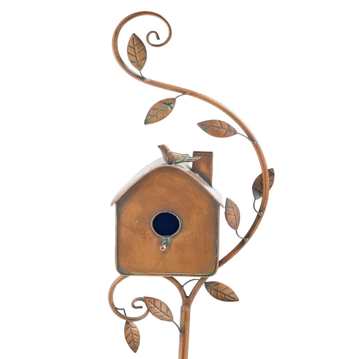 ArtNest™ Metalen Vogelhuisje – Kunstzinnige Tuindecoratie met Karakter
