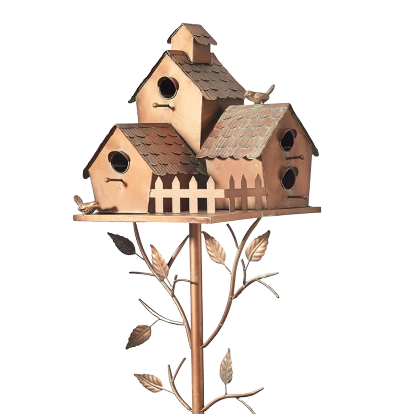 ArtNest™ Metalen Vogelhuisje – Kunstzinnige Tuindecoratie met Karakter