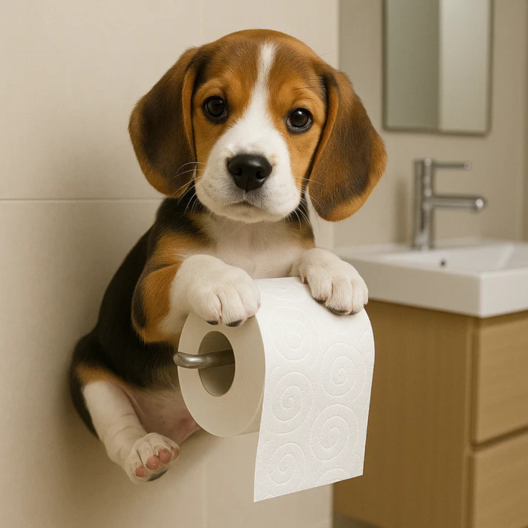 FunPaw™ Wandhouder Toiletrol Hond – Grappig & Stijlvol Cadeau