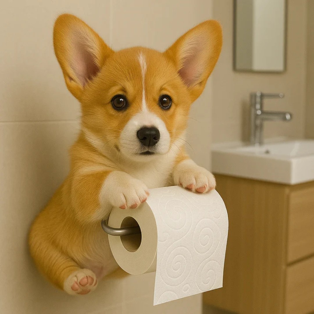 FunPaw™ Wandhouder Toiletrol Hond – Grappig & Stijlvol Cadeau