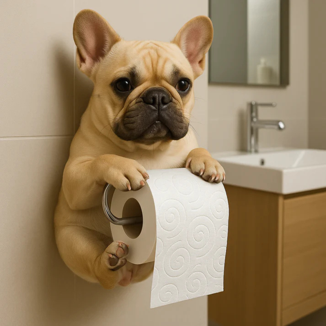 FunPaw™ Wandhouder Toiletrol Hond – Grappig & Stijlvol Cadeau