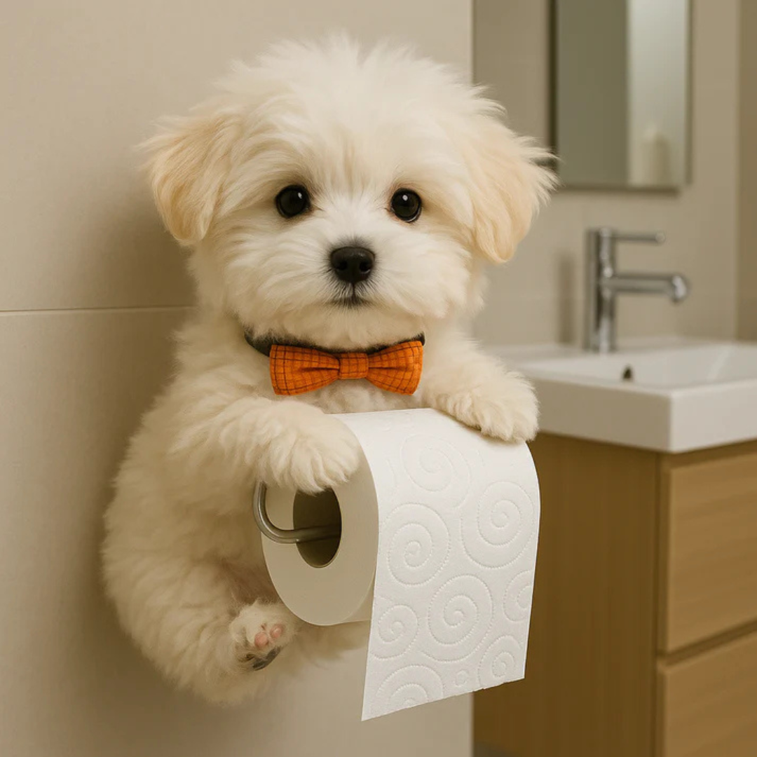 FunPaw™ Wandhouder Toiletrol Hond – Grappig & Stijlvol Cadeau