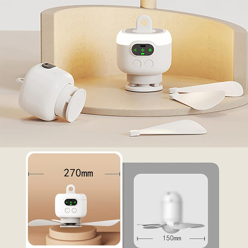 BreezeLight™ Plafondventilator met LED – Draadloos, Stil & Oplaadbaar