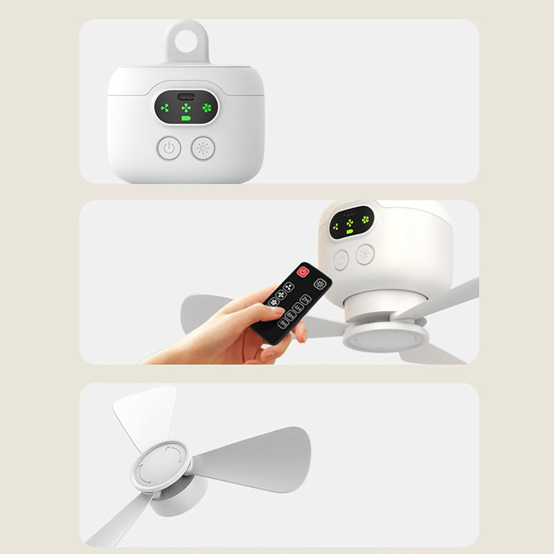 BreezeLight™ Plafondventilator met LED – Draadloos, Stil & Oplaadbaar