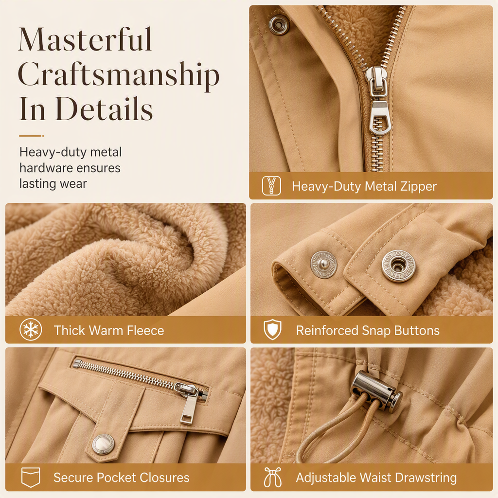 CozyShield™ Dames Winter Faux Fur Parka