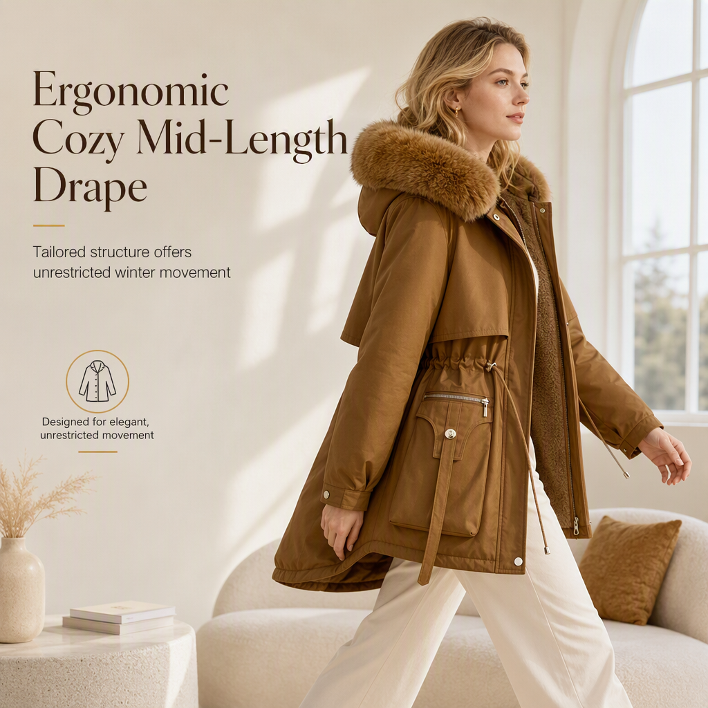 CozyShield™ Dames Winter Faux Fur Parka