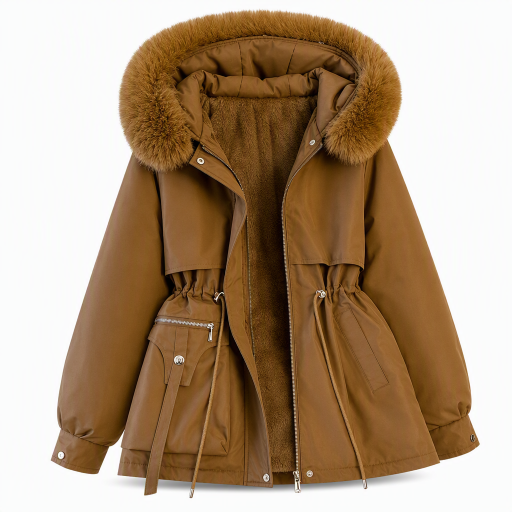 CozyShield™ Dames Winter Faux Fur Parka