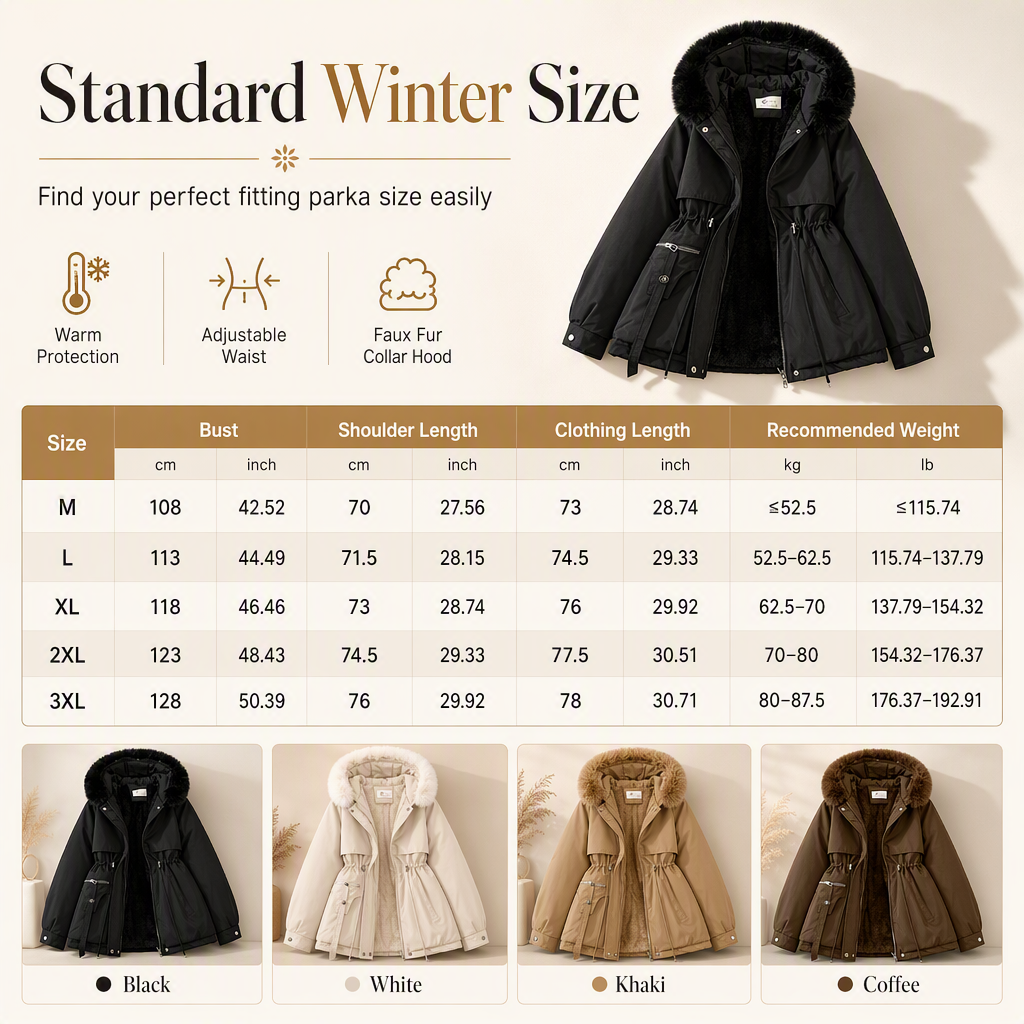 CozyShield™ Dames Winter Faux Fur Parka