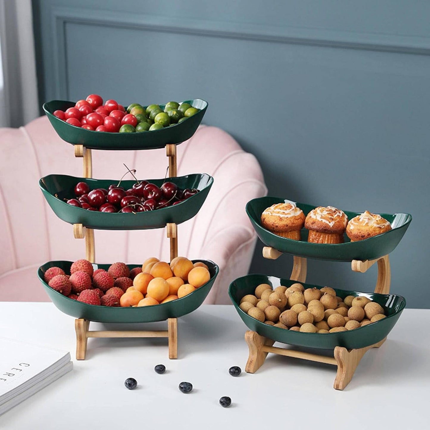 FruitNest™ Fruitschaal met 2 of 3 Lagen – Stijlvolle Keukenorganizer
