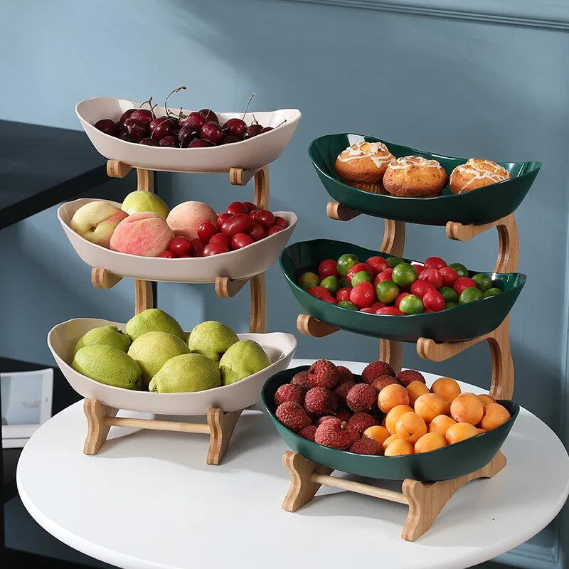 FruitNest™ Fruitschaal met 2 of 3 Lagen – Stijlvolle Keukenorganizer