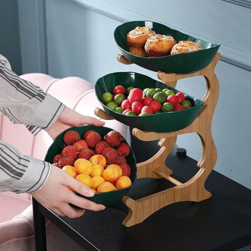 FruitNest™ Fruitschaal met 2 of 3 Lagen – Stijlvolle Keukenorganizer