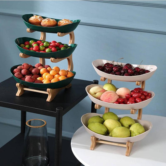 FruitNest™ Fruitschaal met 2 of 3 Lagen – Stijlvolle Keukenorganizer