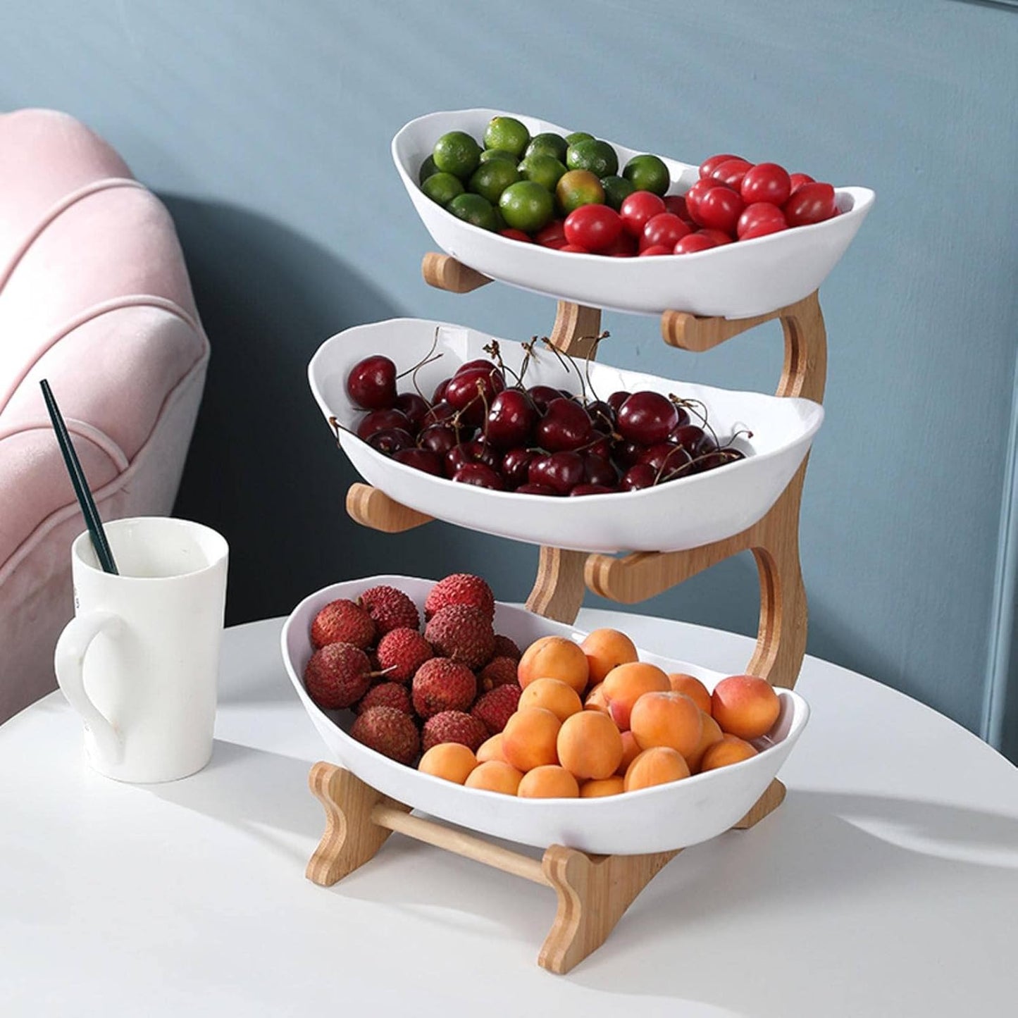 FruitNest™ Fruitschaal met 2 of 3 Lagen – Stijlvolle Keukenorganizer