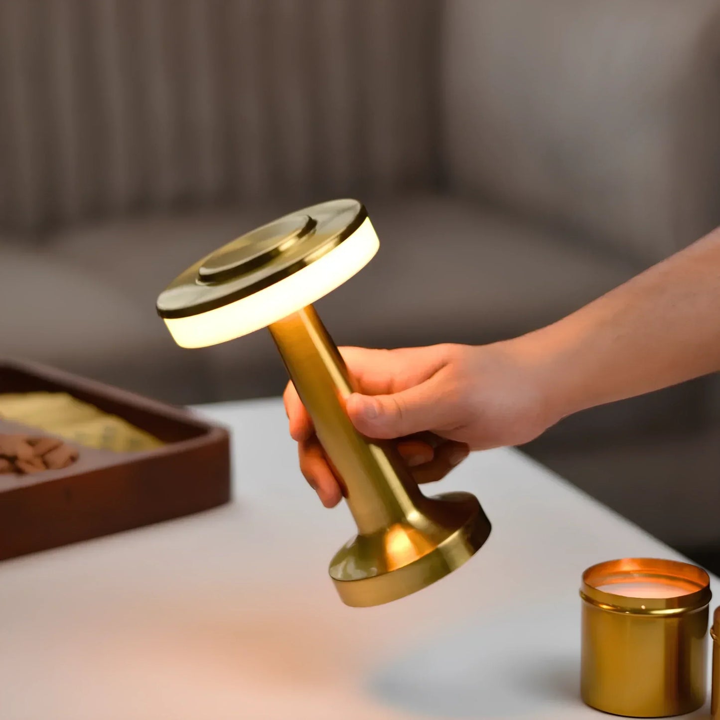 PrivilegeGlow™ Draadloze Retro Tafellamp | Dimbaar & Sfeervol
